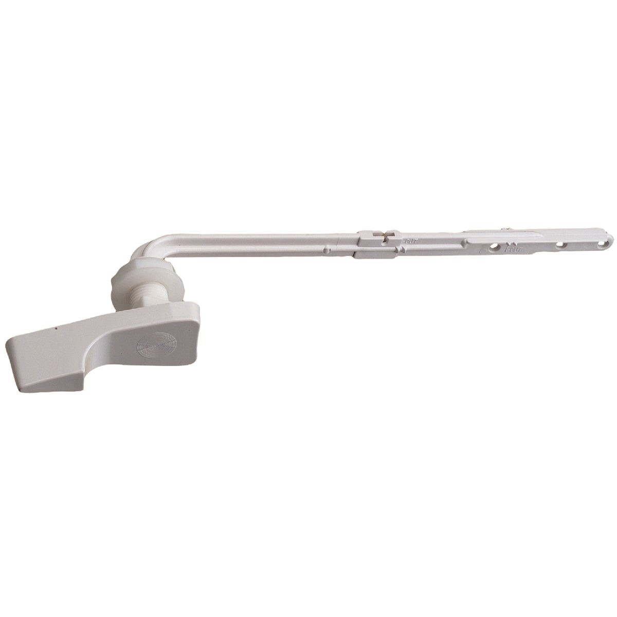 White Flush Tank Lever with Plastic Arm