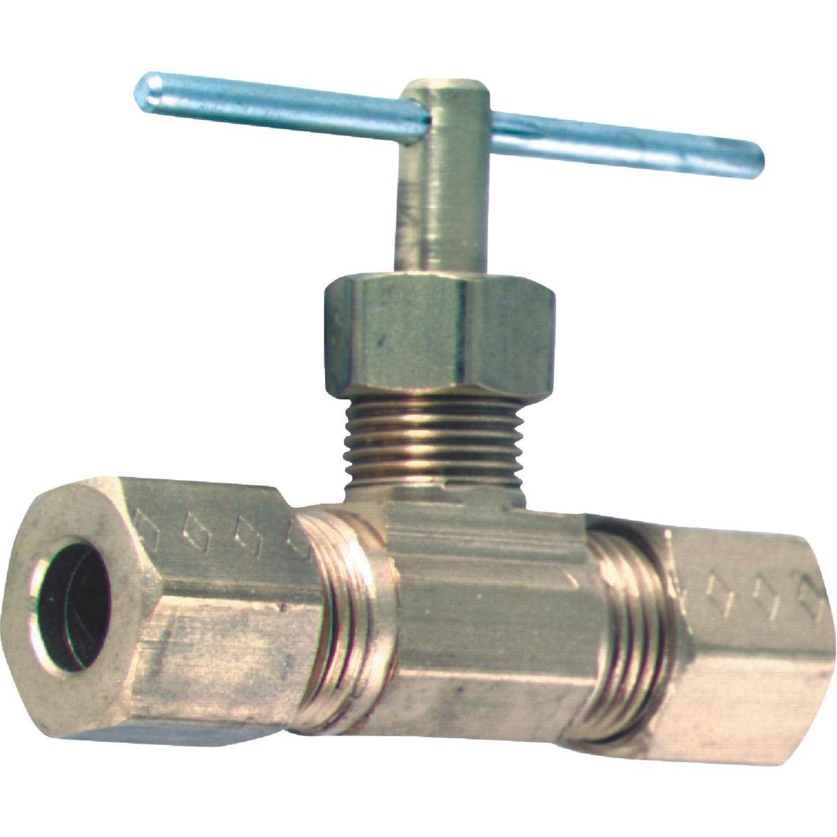 1/4 In. Tube x 1/4 In. Tube Brass Straight Needle Valve