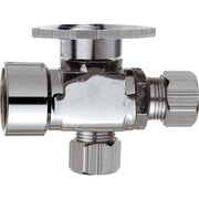 1/2 In. FIP x 3/8 In. OD x 3/8 In. OD Quarter Turn Angle Valve