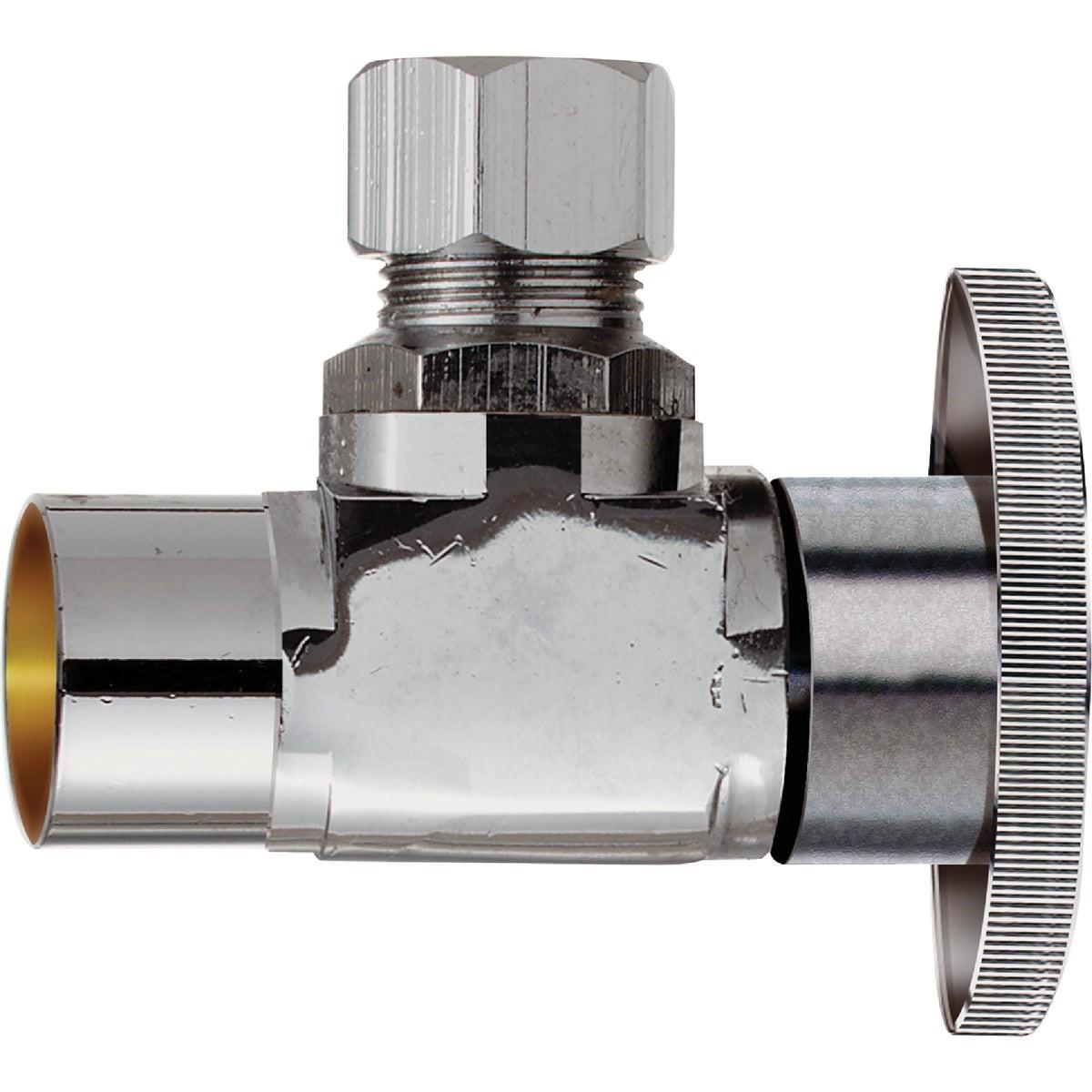 1/2 In. Sweat 3/8 In. OD Compression Quarter Turn Angle Valve