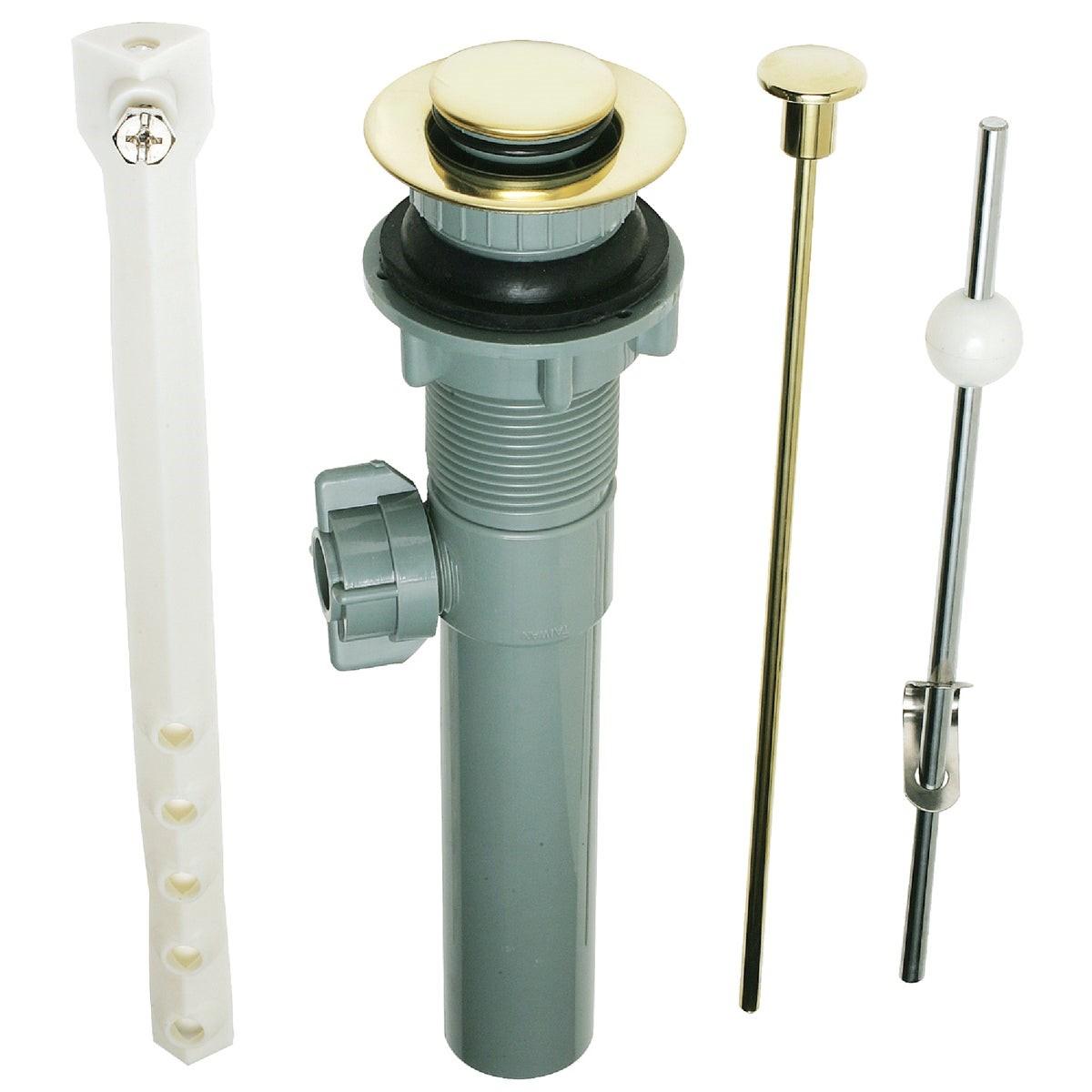 1-1/4 In. Polished Brass Plastic Pop-Up Assembly