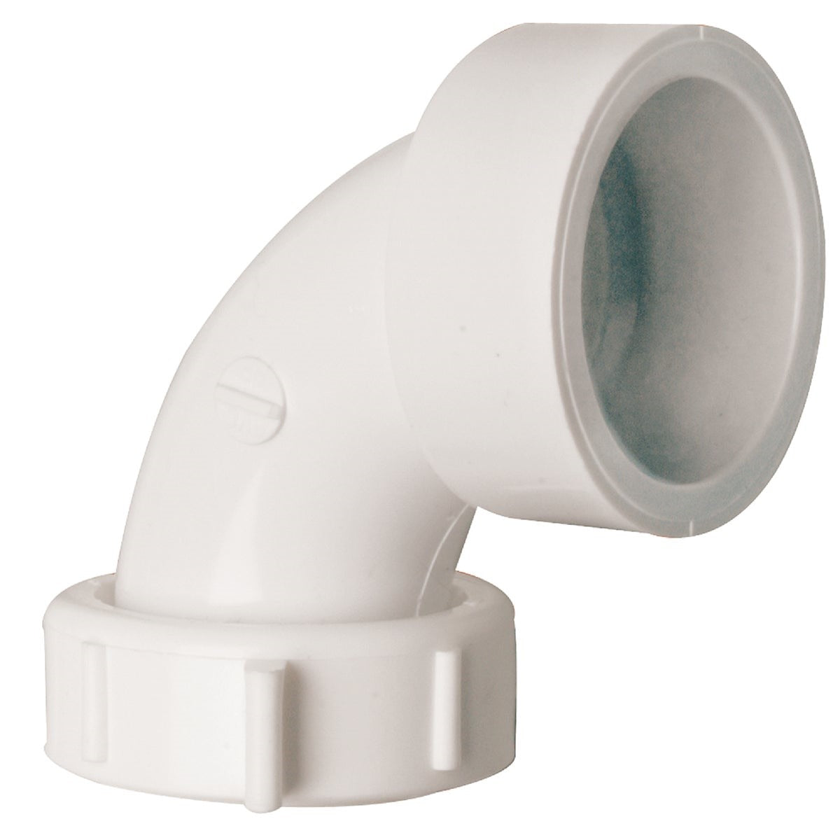 1-1/2 In. White Poly Vinyl Chloride Drain Elbow