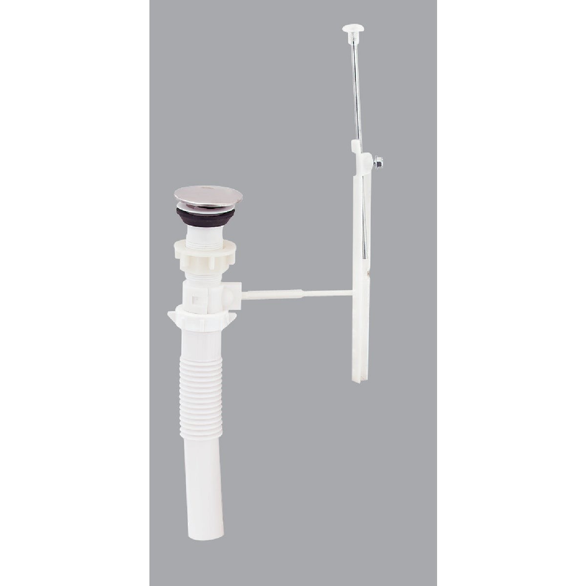 1-1/4 In. Chrome-Plated/Plastic Flexible Pop-Up Assembly