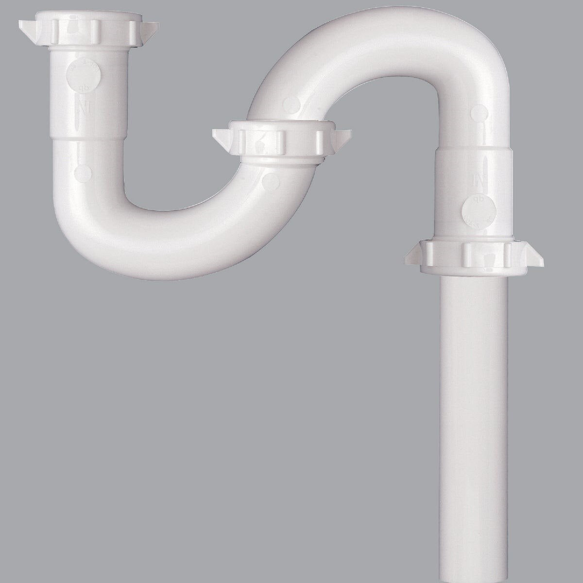 1-1/4 In. x 1-1/4 In. White Plastic S-Trap