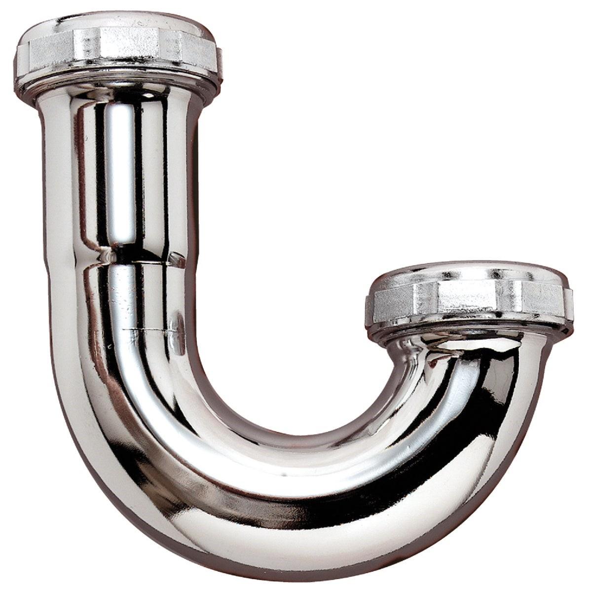 1-1/4 In. Chrome Plated J-Bend, Bagged