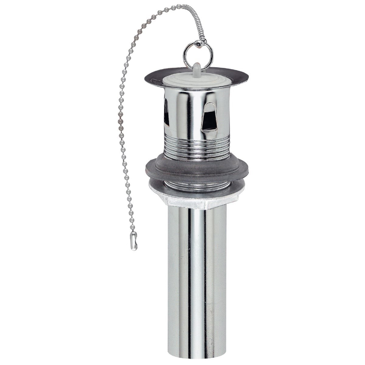 1-1/4 In. Chrome-Plated Brass Bathroom Sink Drain with Overflow