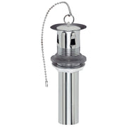 1-1/4 In. Chrome-Plated Brass Bathroom Sink Drain with Overflow