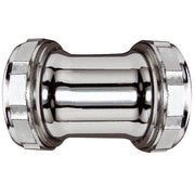 1-1/4 In. Chrome-Plated Brass Straight Coupling