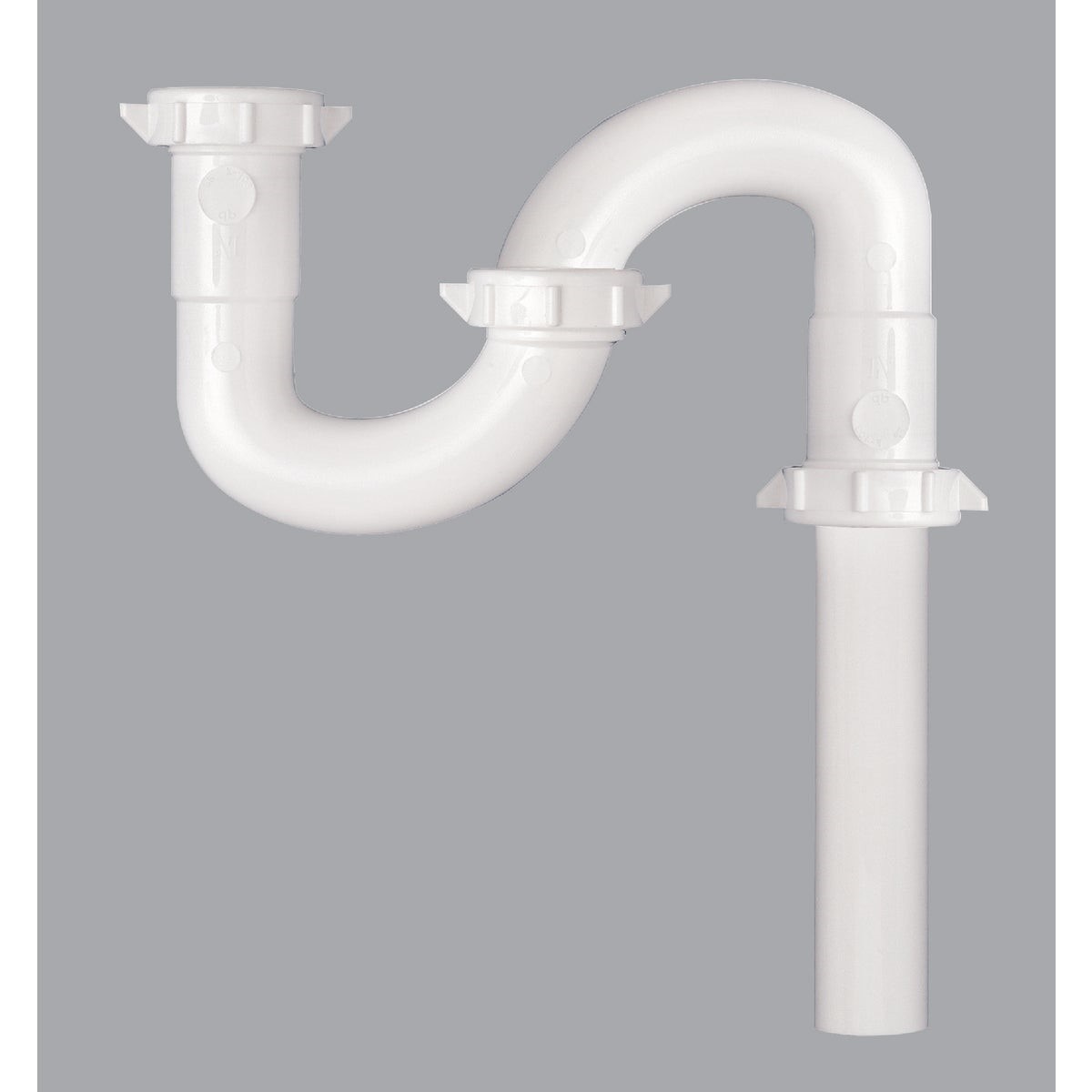 1-1/2 In. x 20-1/2 In. White Plastic S-Trap