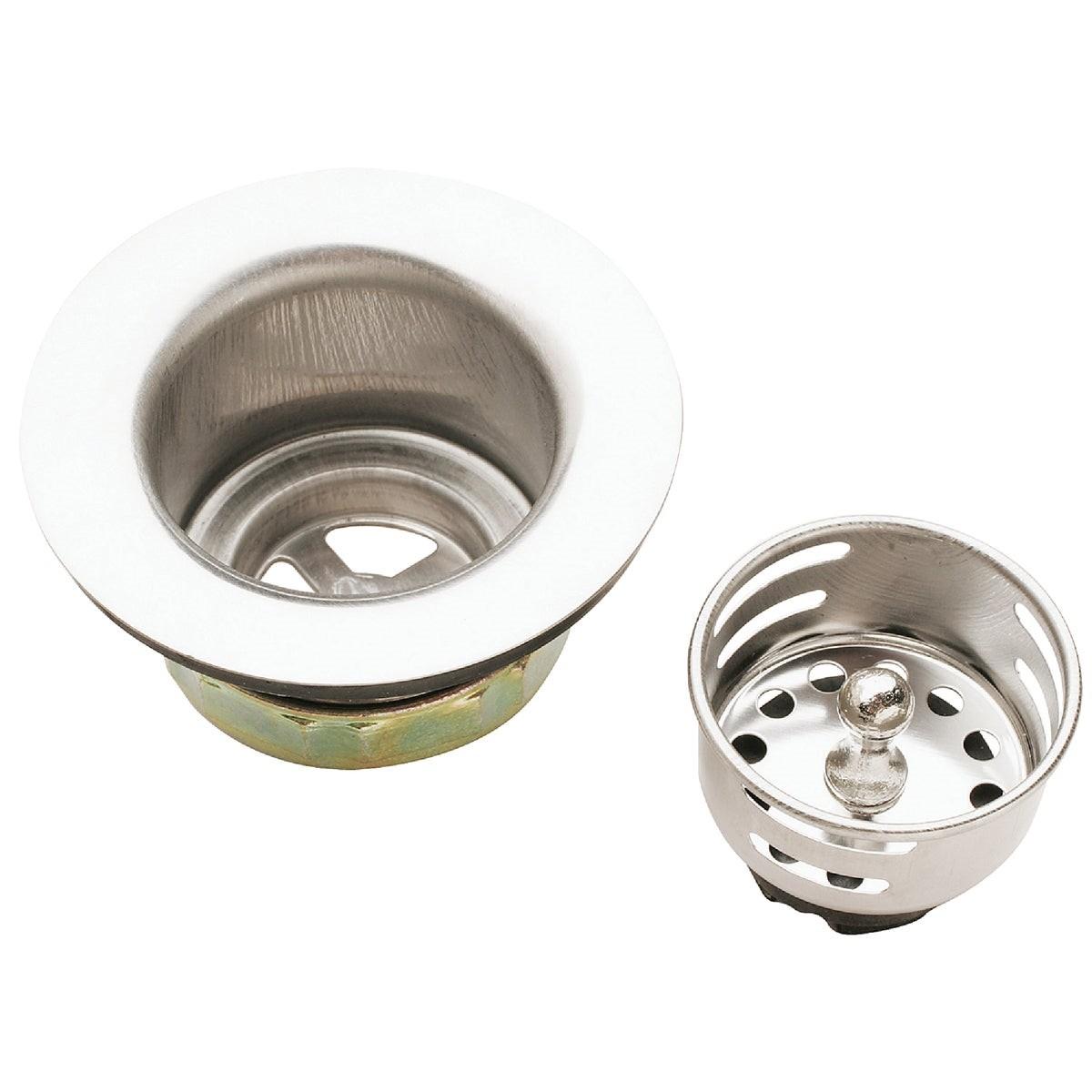 2 In. to 2-1/2 In. Jr. Duo Stainless Steel Bar Sink Basket Strainer Assembly