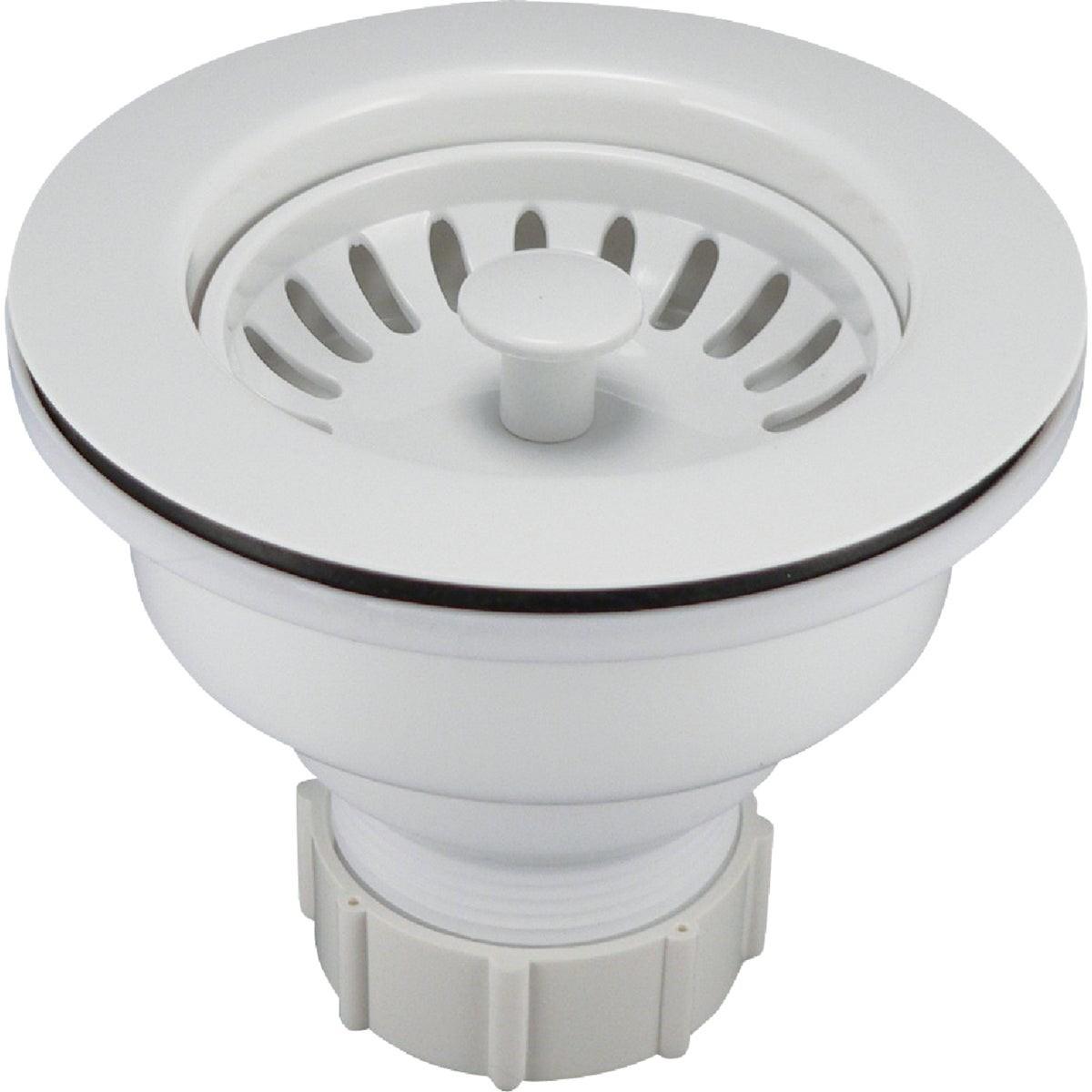 Plastic Basket Strainer Assembly, White