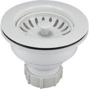 Plastic Basket Strainer Assembly, White