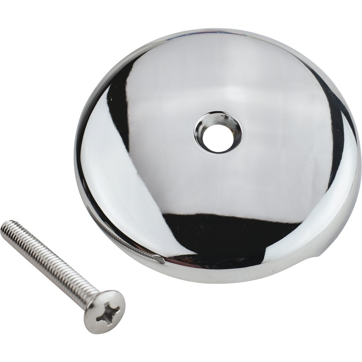 One-Hole Chrome Bath Drain Face Plate