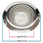 4-1/2 In. Stainless Steel Kitchen Sink Strainer Cup (2-Pack)