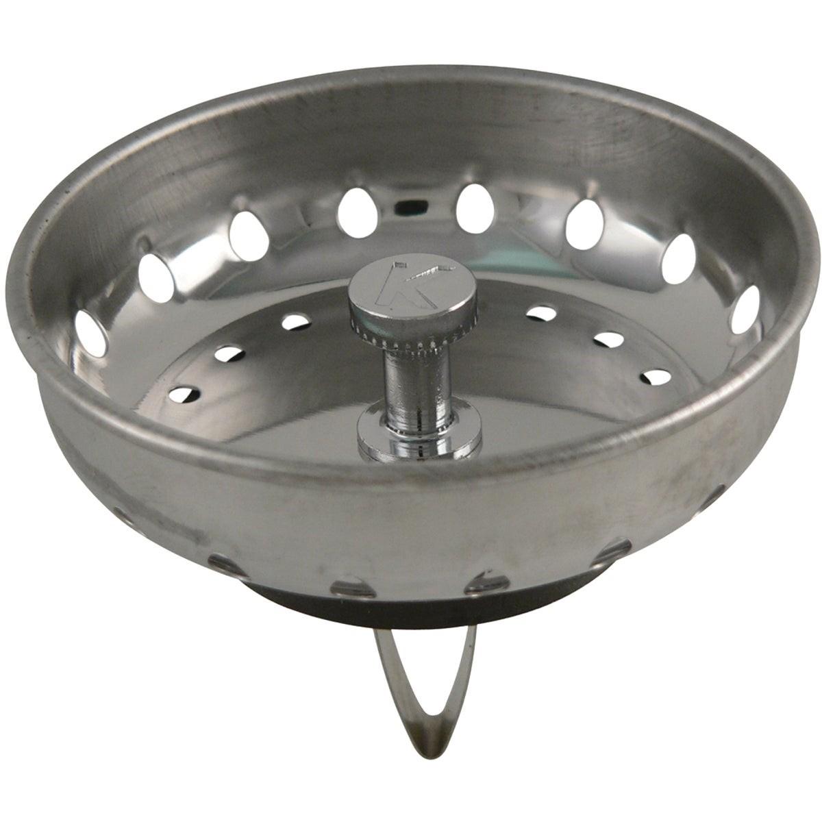 Stainless Steel Spring Action Basket Strainer Stopper