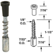 Prime-Line Silver Die-Cast Window Screen Repair Plunger Latch (6-Pack)