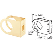 Defender Security 1-3/4 In. x 2-3/8 In. Brass Contemporary Door Reinforcer