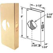 Defender Security 1-3/4 In. x 2-3/8 In. Brass Door Reinforcer