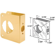 Defender Security 1-3/8 In. x 2-3/8 In. Brass Door Reinforcer