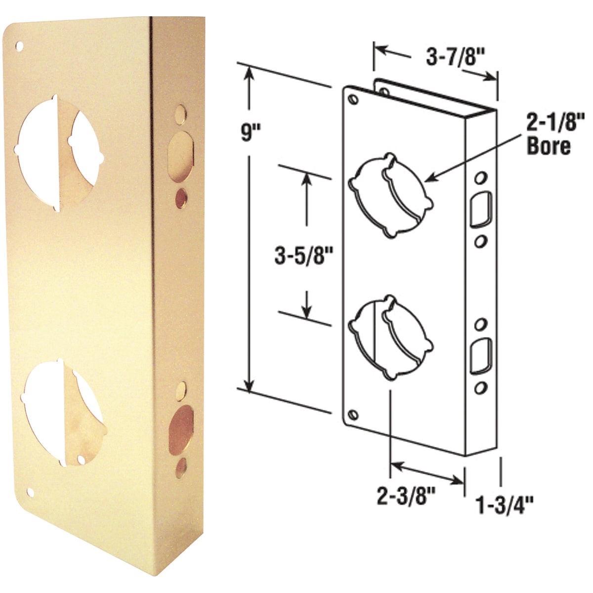 Defender Security 9 In. Brass High Security Door Reinforcer