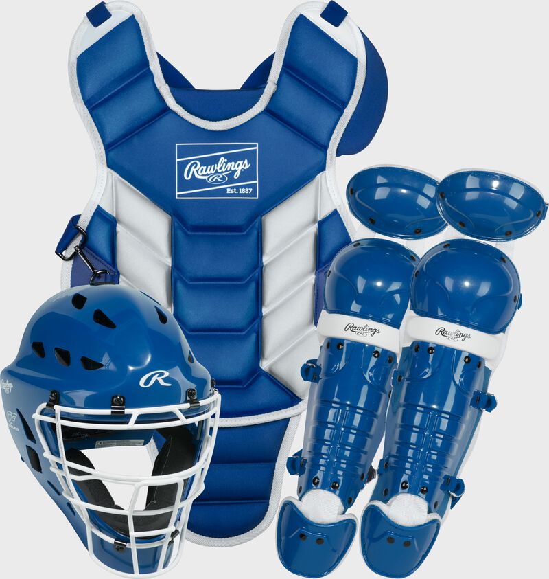Rawlings Players 3 Series Youth Catchers Set - Royal/White