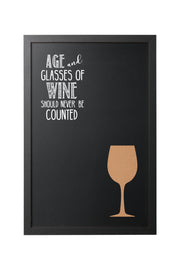 MasterVision Vino Combo Quote Wallmount Chalkboard 16x24" Black Frame