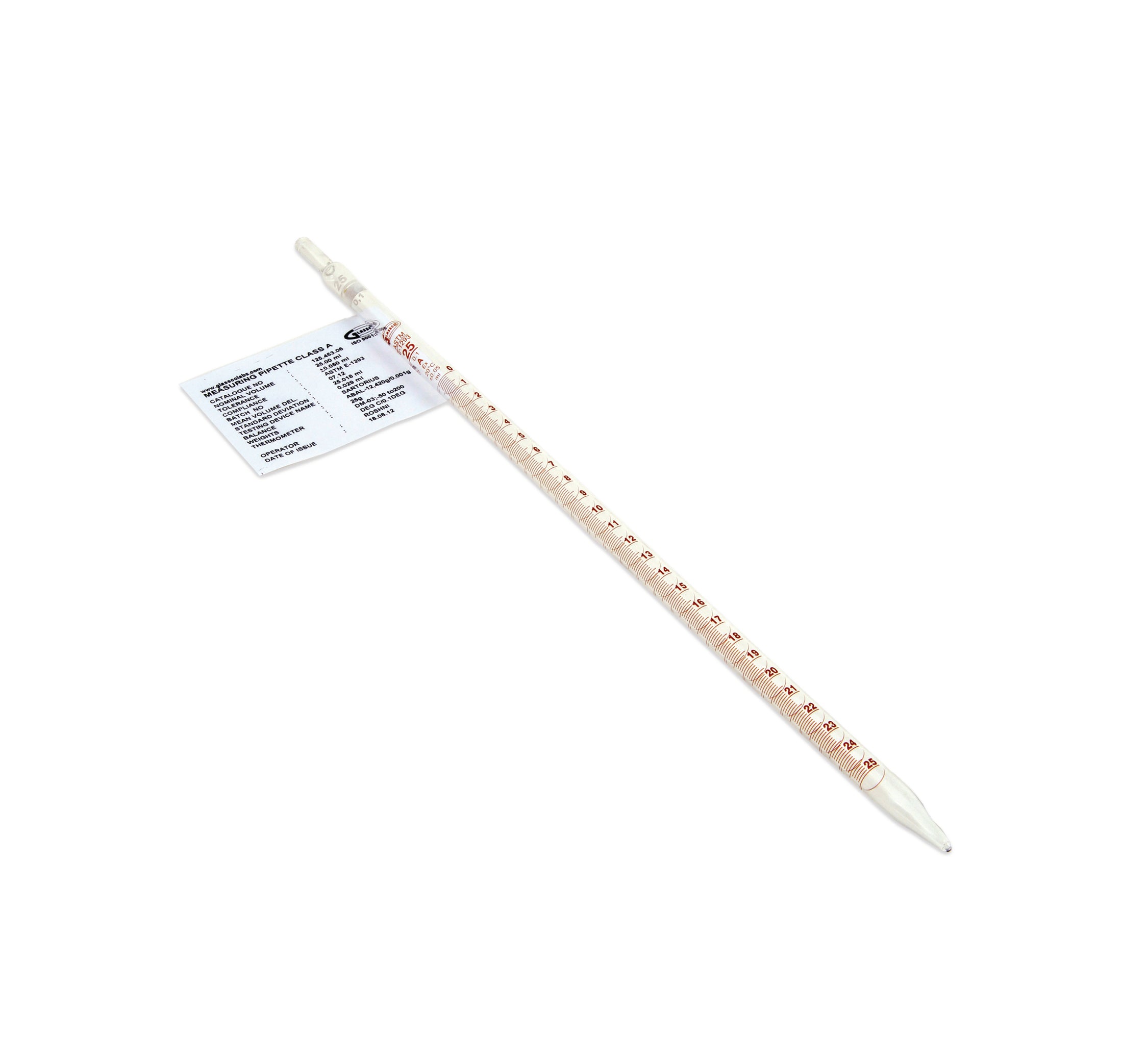 United Scientific® Pipettes, Mohr, Class A, Batch Certified, 0.1 mL, comes with 5