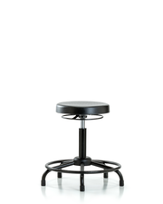 Polyurethane Stool - Medium Bench Height with Round Tube Base & Stationary Glides