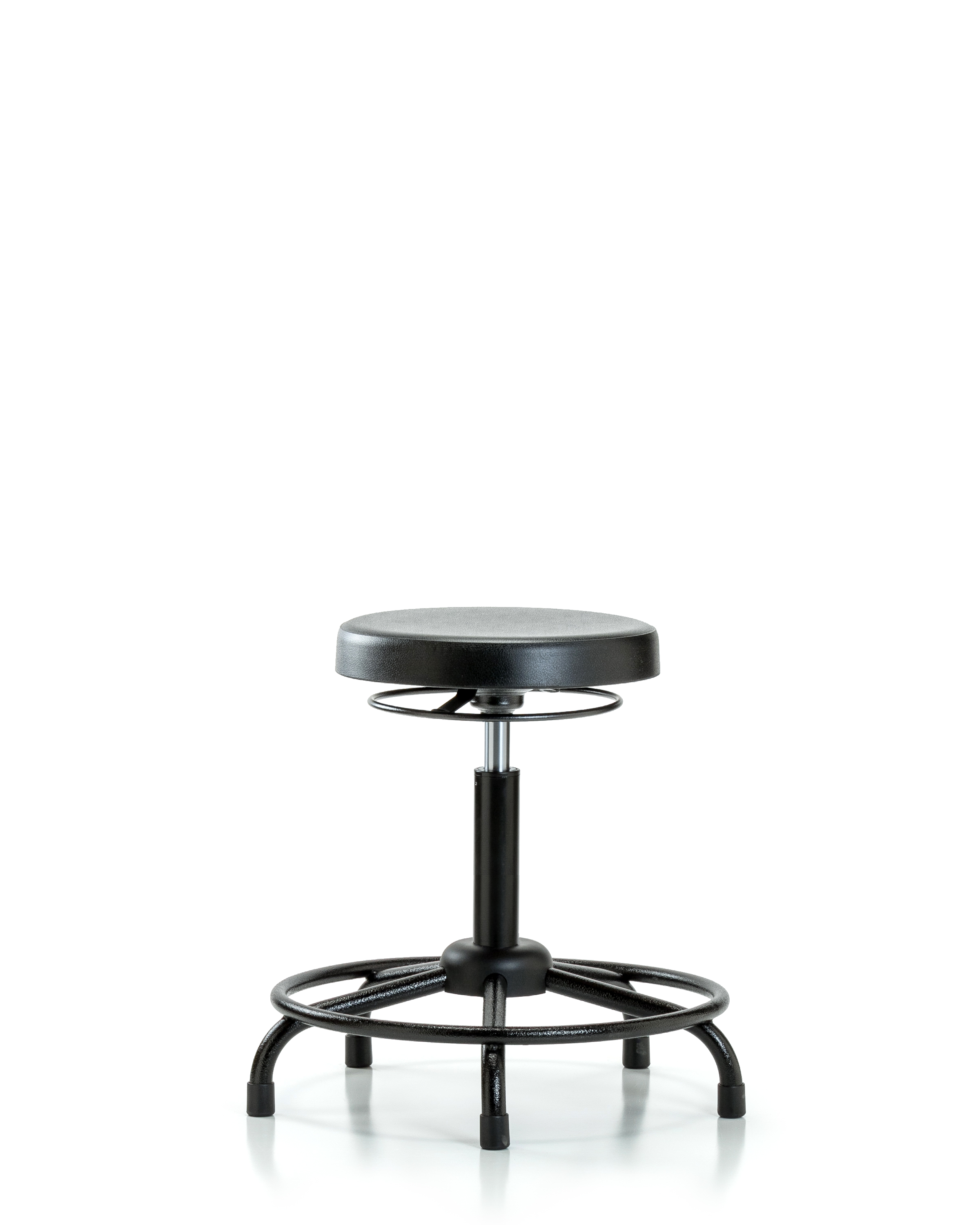 Polyurethane Stool - Medium Bench Height with Round Tube Base & Stationary Glides