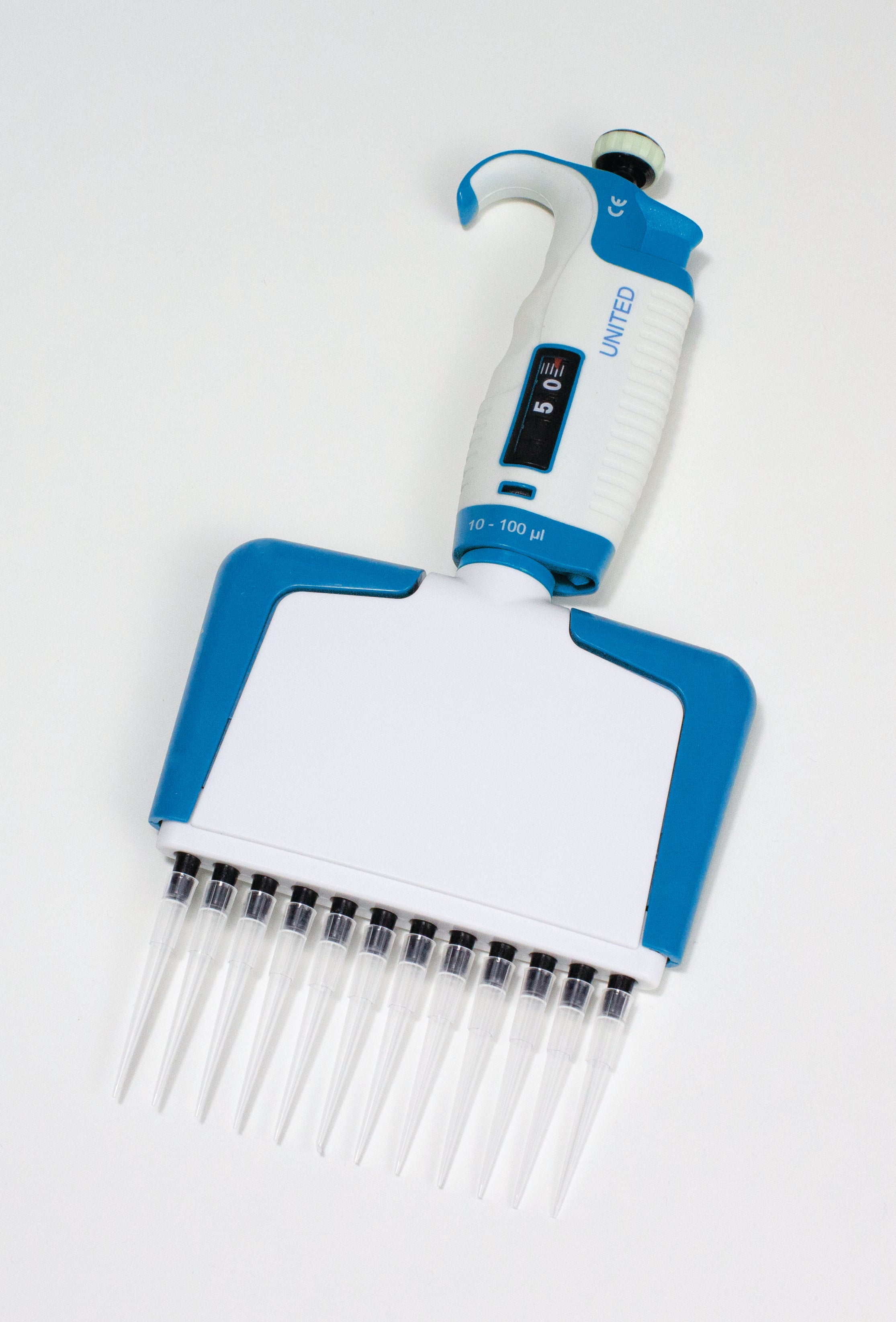United Scientific® Multichannel Micropipettes, 12 Channel, 0.5 - 10 uL