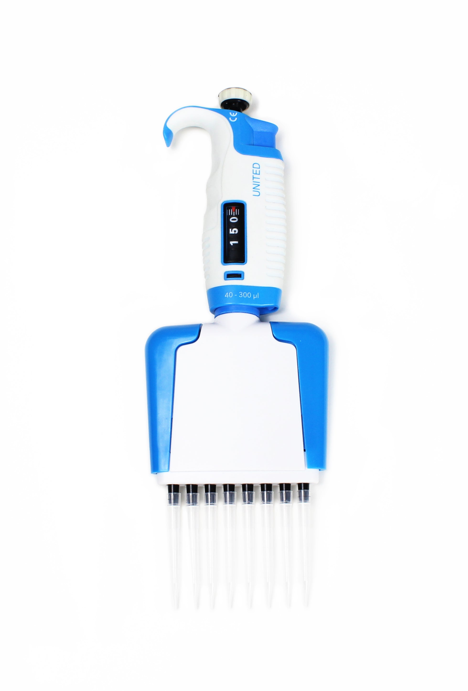 United Scientific® Multichannel Micropipettes, 8 Channel, 0.5 - 10 uL