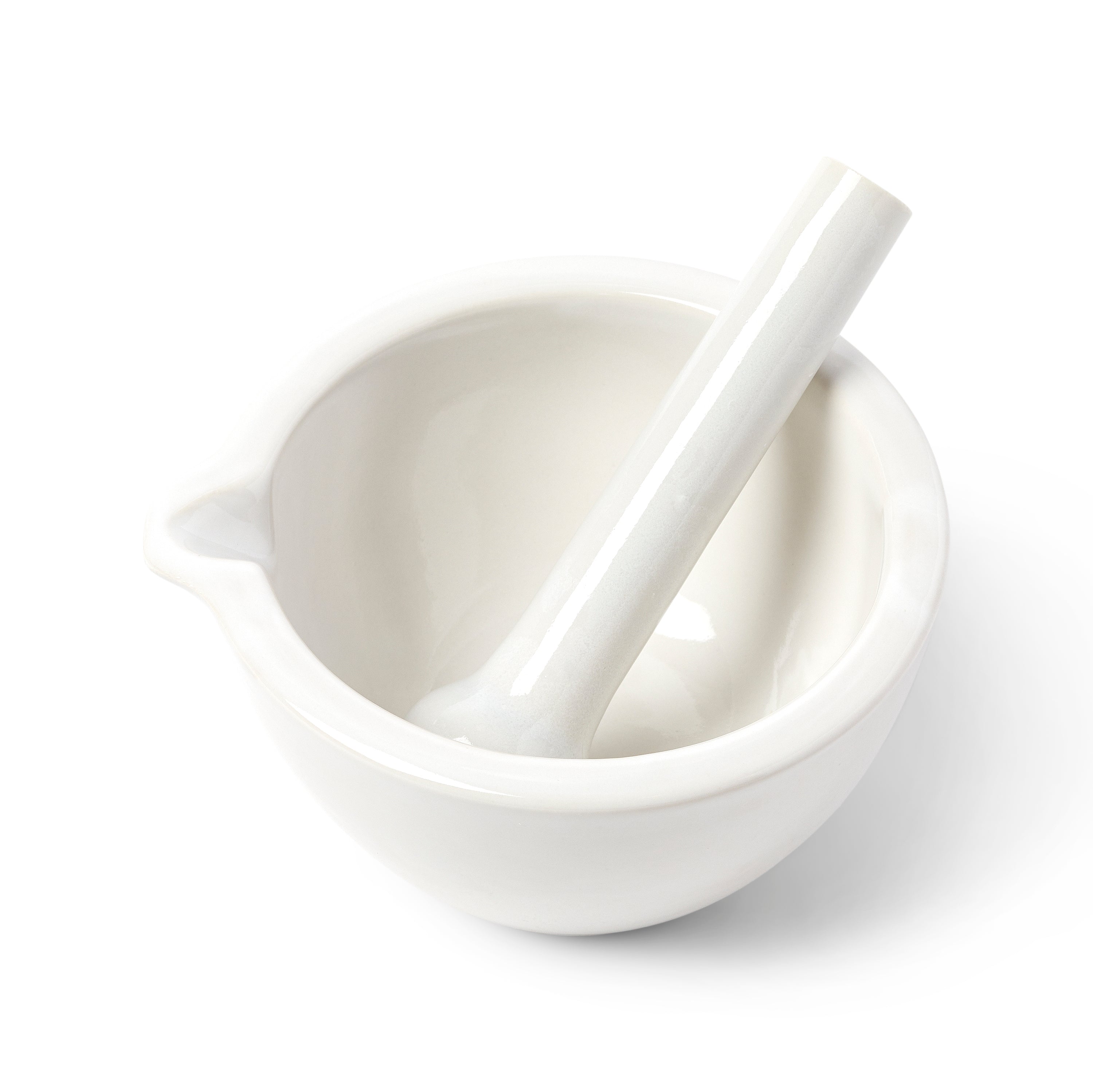 United Scientific® Mortar & Pestle Set, Porcelain, Fully Glazed, 300 mL