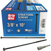 Grip-Rite PrimeGuard Plus 3/8 In. x 10 In. Hex Washer Head Structural Screw (20-Count)
