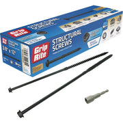 Grip-Rite PrimeGuard Plus 3/8 In. x 12 In. Hex Washer Head Structural Screw (50-Count)