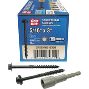 Grip-Rite PrimeGuard Plus 5/16 In. x 3 In. Hex Washer Head Structural Screw (50-Count)