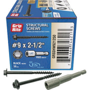 Grip-Rite PrimeGuard Plus #9 x 2.5 In. Hex Washer Head Structural Screw (50-Count)
