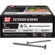 Grip-Rite PrimeGuard #10 x 3 In. Exterior Screw (1 Lb.)