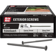 Grip-Rite PrimeGuard #10 x 4 In. Exterior Screw (1 Lb.)
