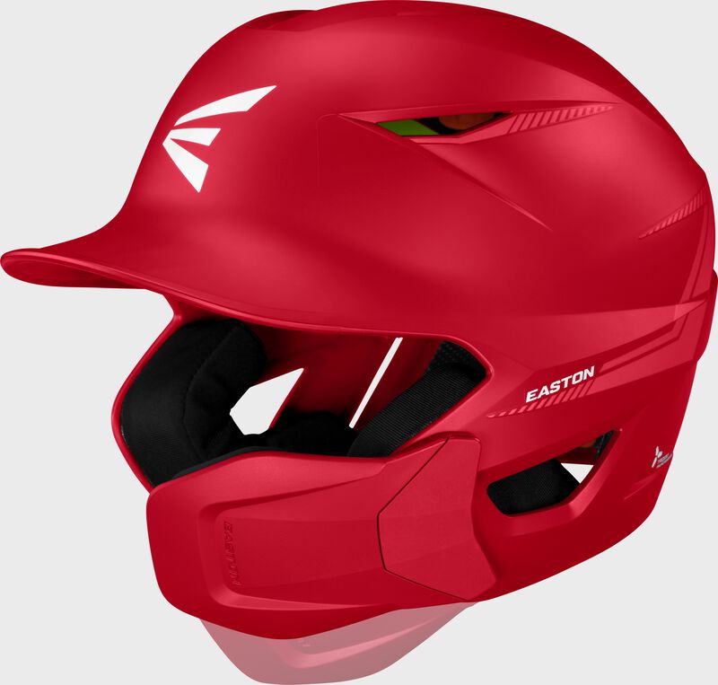 Easton Pro Max With Multi-Adjust Jaw Guard Medium/Large Batting Helmet - Red