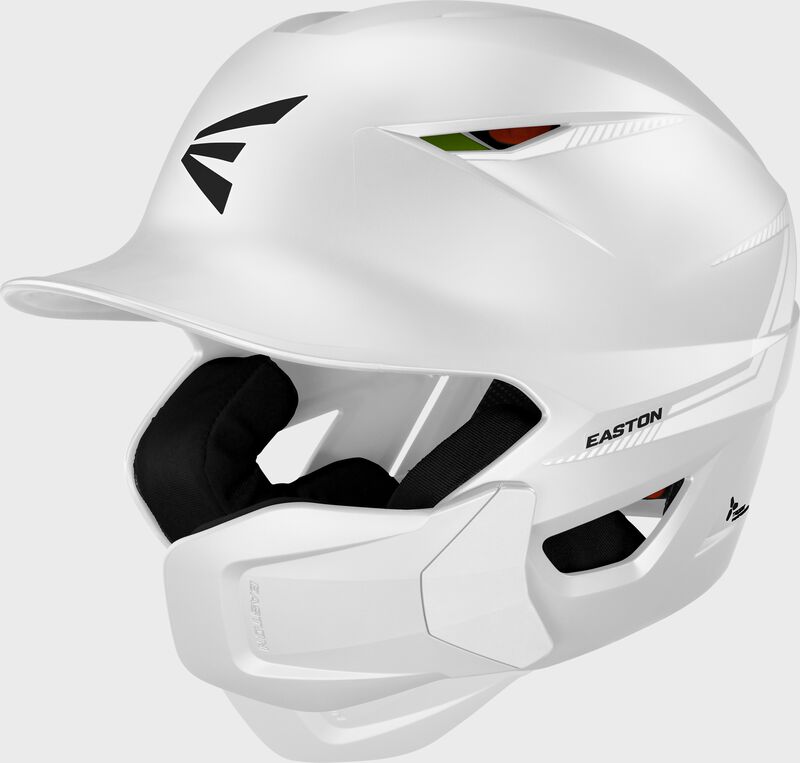 Easton Pro Max With Multi-Adjust Jaw Guard Medium/Large Batting Helmet - White