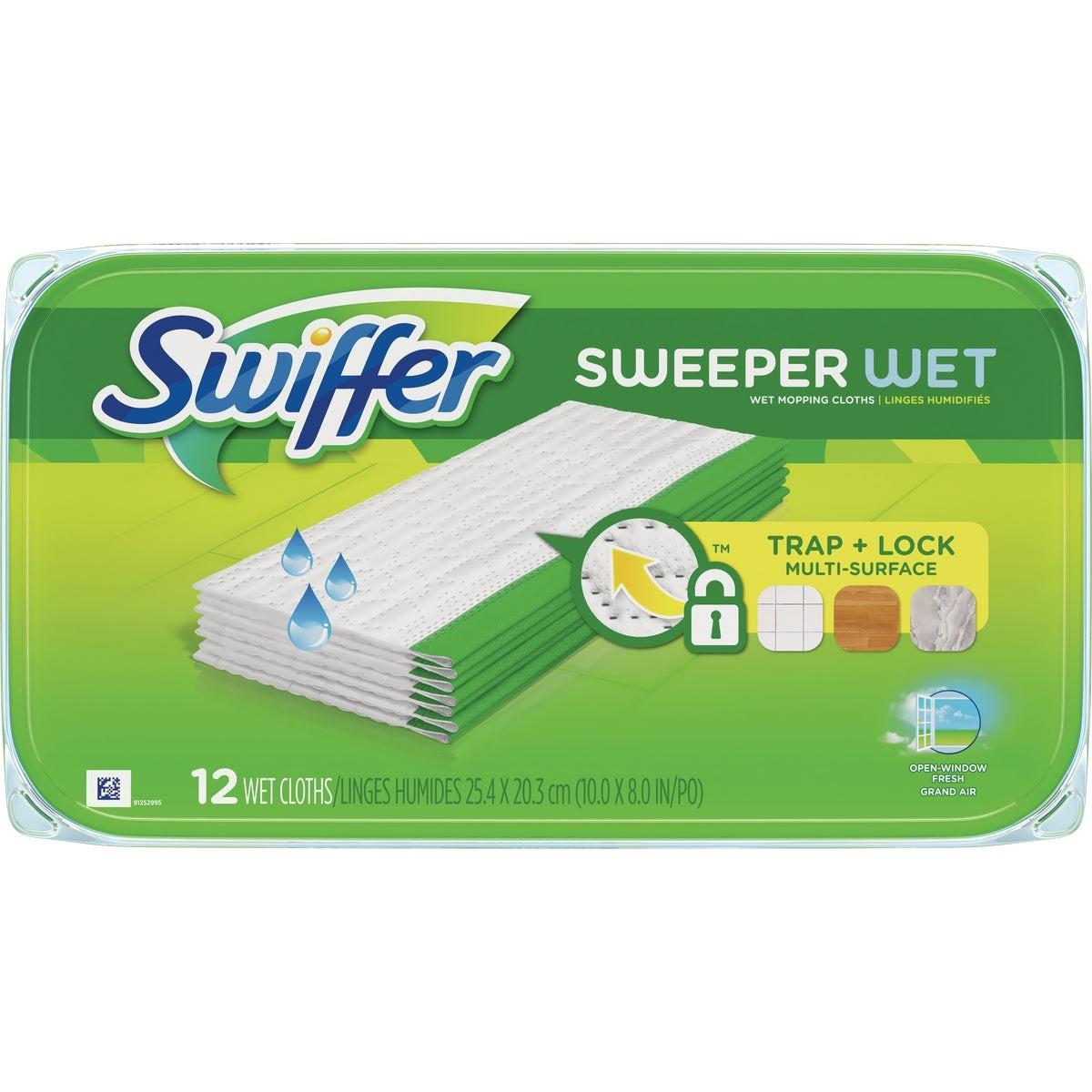 08622 Swiffer Sweeper Wet Cloth Mop Refill (12-Count)