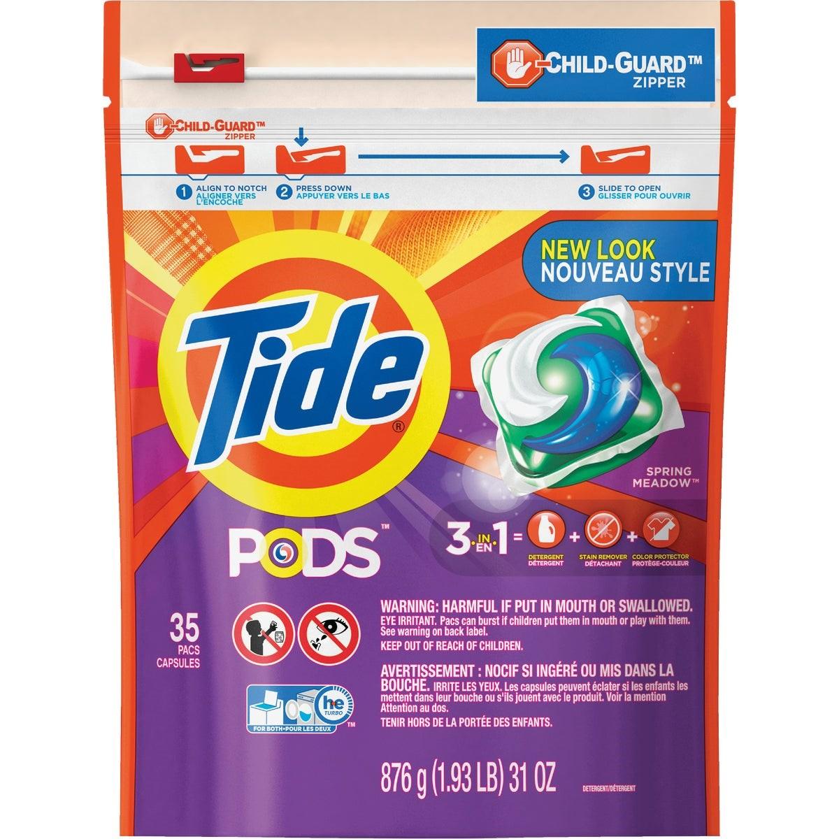 93127 Tide Pods Spring Meadow Child-Guard Zipper Laundry Detergent (35-Count)