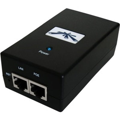 Ubiquiti PoE Injector, 24VDC, 24W, Surge& Clamping Protection, Maximum Surge Discharge, Peak Pulse Current, Earth Ground AC Cable , Incl 2Yr Warr