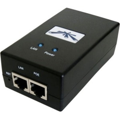 Ubiquiti 24VDC 1A POE Injector W/ Earth Grounding/ESD Gigabit Lan F/ POE Devices