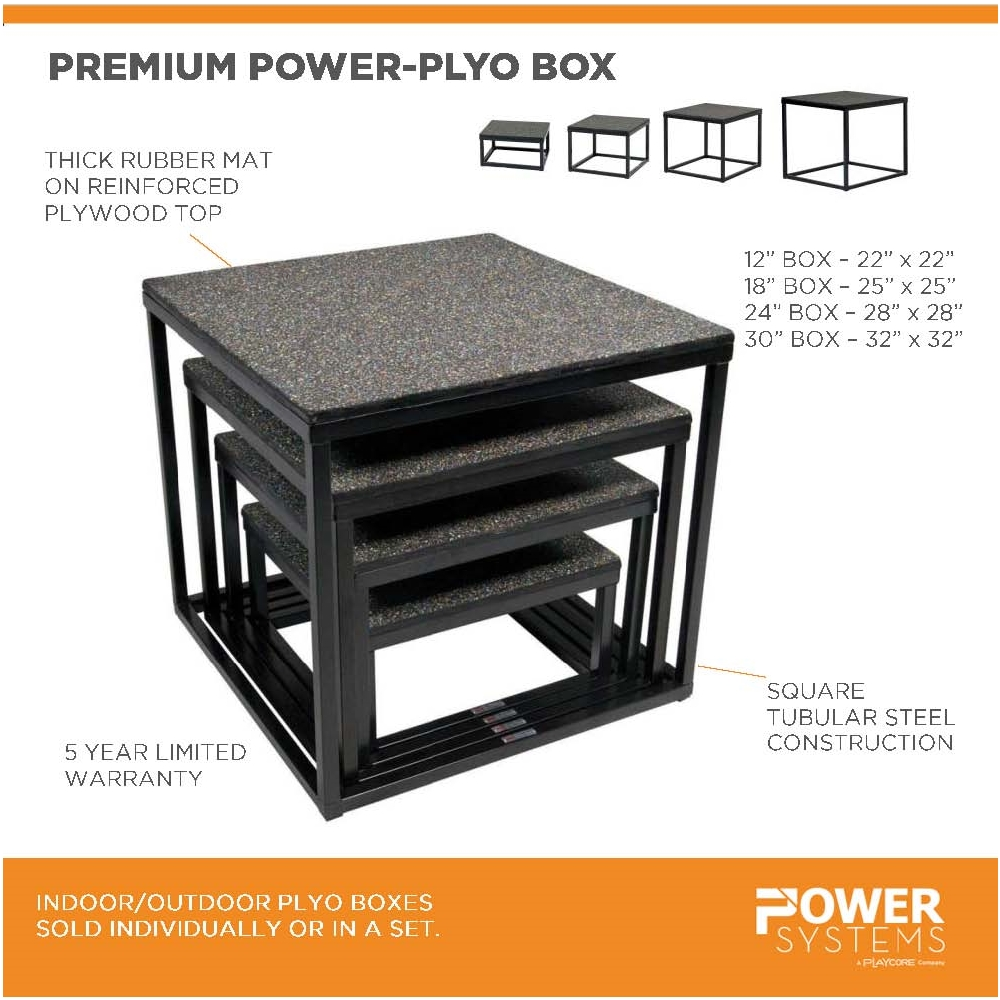 Premium Power-Plyo Box Set (1 ea. 12, 18, 24, 30 In.)