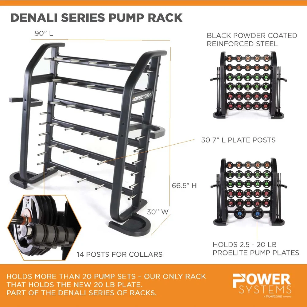 Denali Series Cardio Plate Rack w/ 20 ProElite Pump Sets Kit