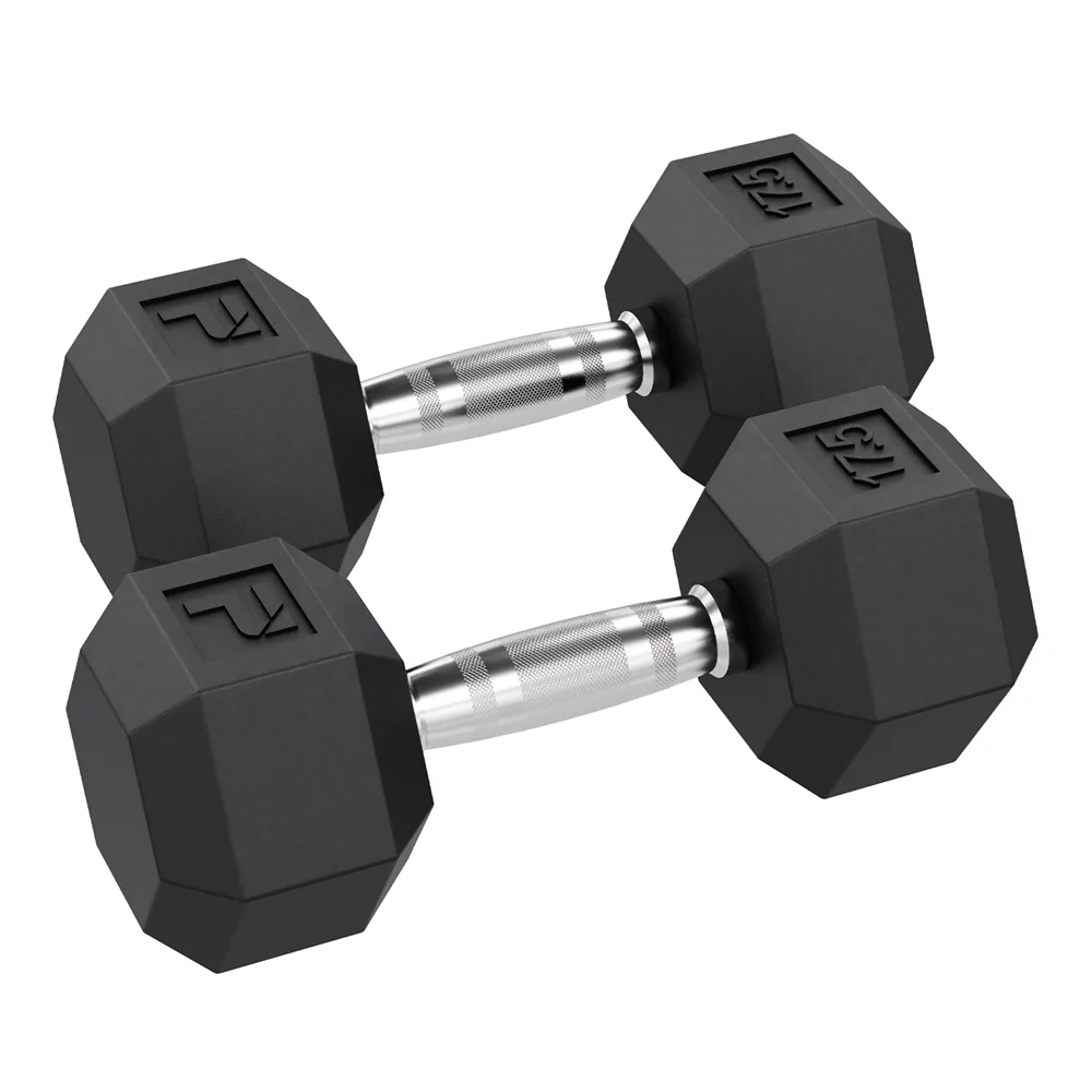 Power Systems Rubber Hex Dumbbell 17.5lb (Pair)