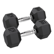 Power Systems Rubber Hex Dumbbell 17.5lb (Pair)
