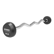 Power Systems Curved Handle Pro Style Rubber Fixed Barbell 30 lb
