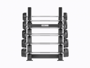 Straight Handle Fixed Barbell Set 20-110 lb w Rack